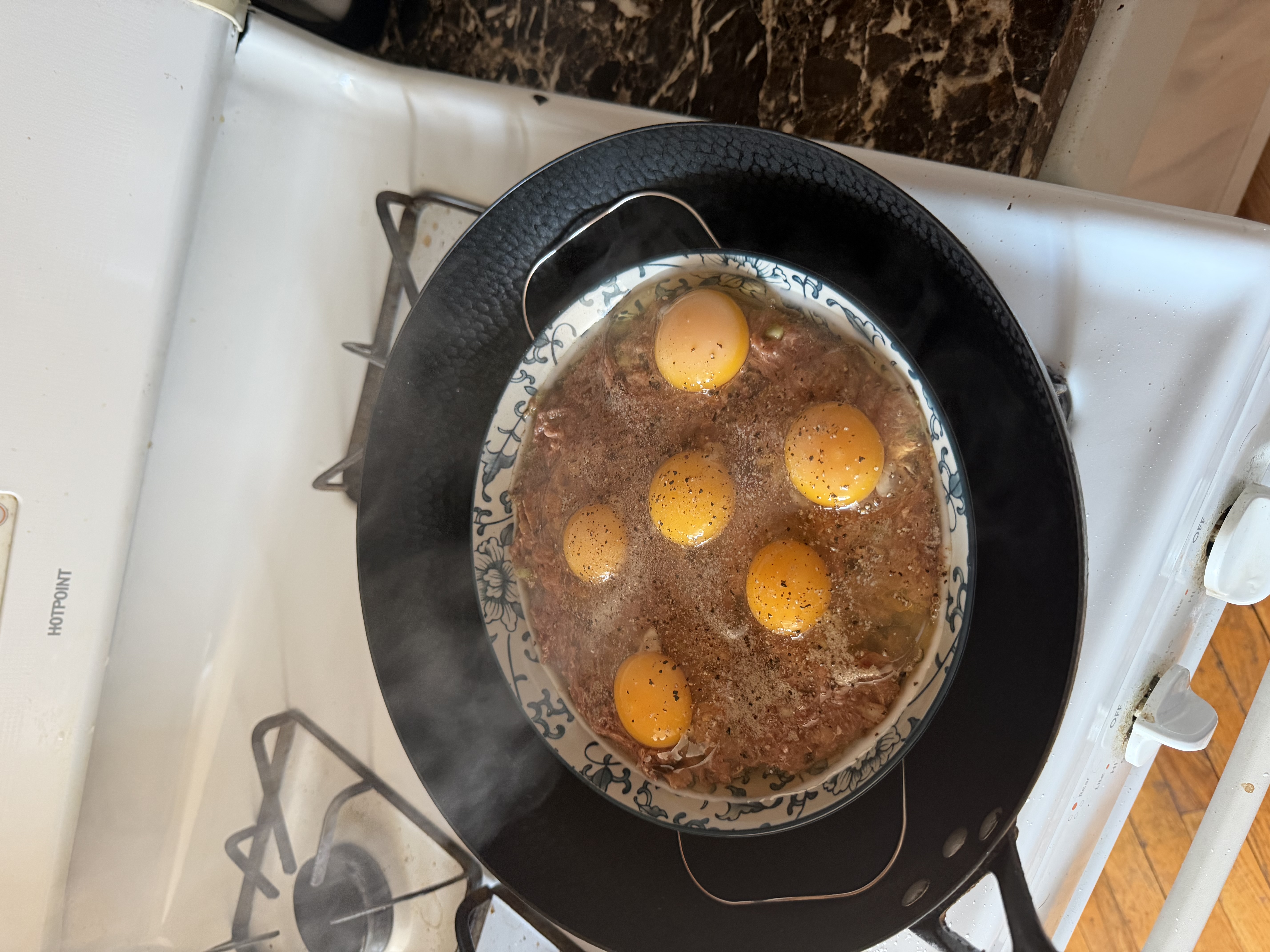 水蛋蒸肉饼