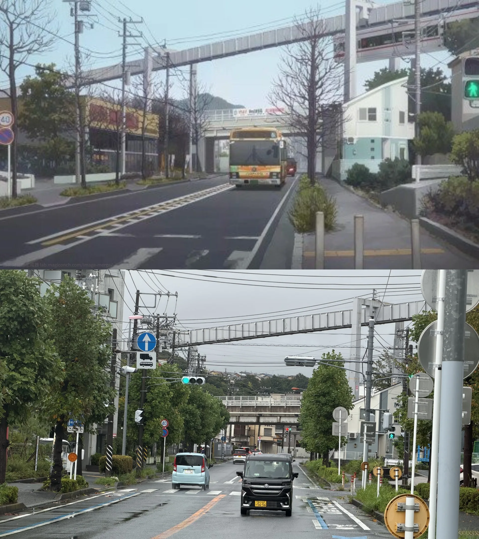 07:56 菅原外科医院前 圣地巡礼对比图