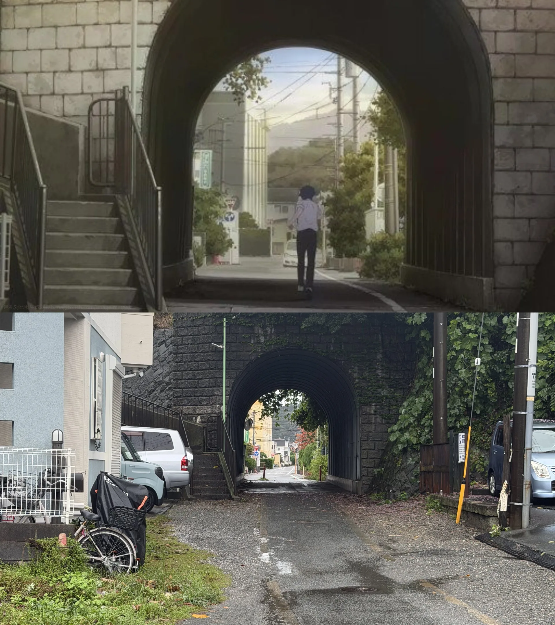 07:57 菅原外科医院裏 圣地巡礼对比图