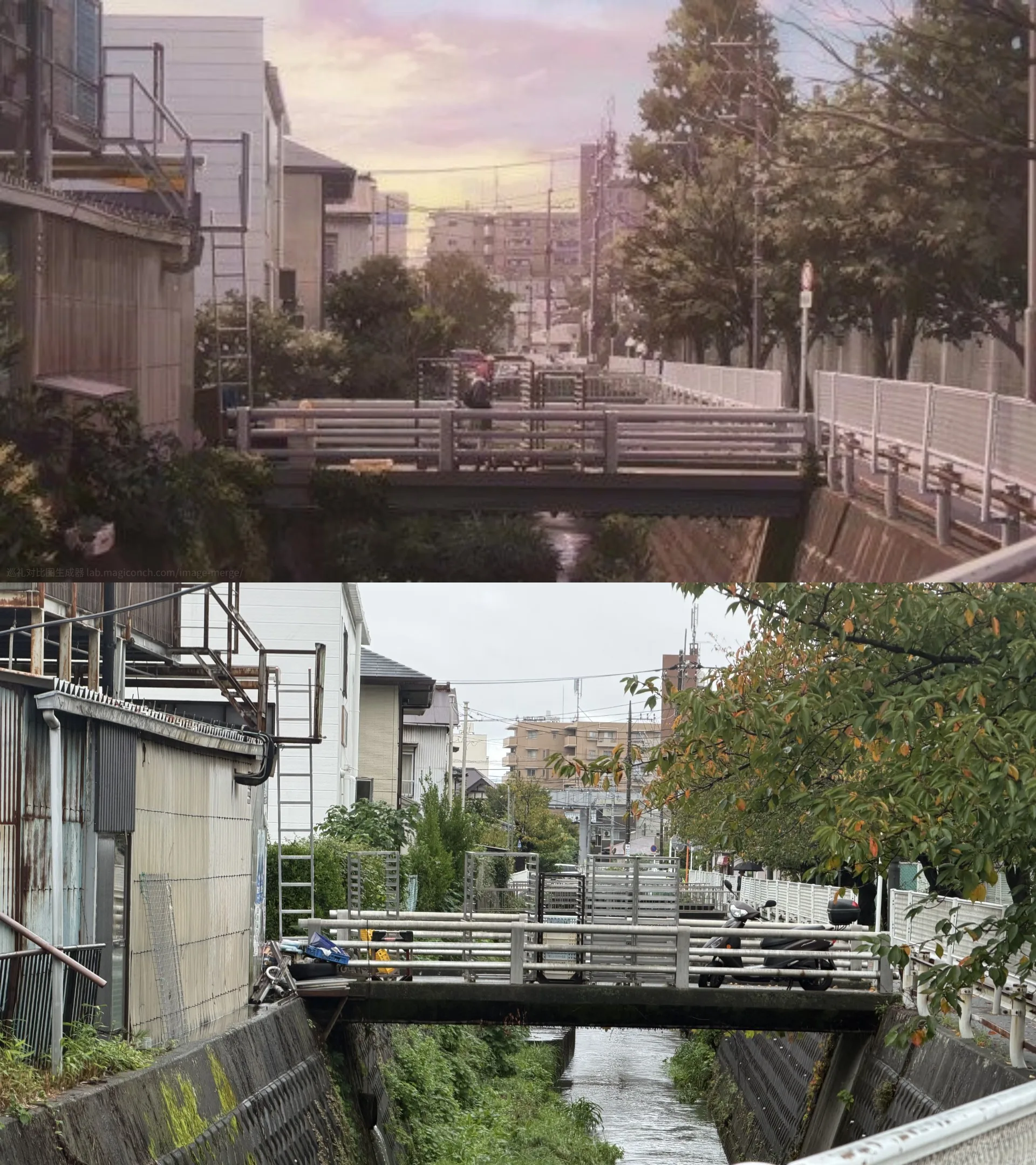 08:31 深沢小学校南 圣地巡礼对比图